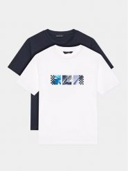 Mayoral Komplet 2 t-shirtów 6036 Kolorowy Regular Fit. T-shirty dla chłopców Mayoral, bez wzorów, z bawełny, bez ramiączek. Za 119.99 zł.