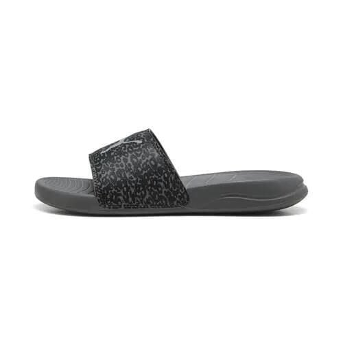 Klapki damskie Puma Popcat 20 Feline. Szare klapki damskie Puma, z aplikacjami, z materiału, sportowe, bez obcasa. Za 249.99 zł.