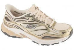 Buty sportowe Sneakersy damskie, Slip-Ins: Stamina Sport. Brązowe obuwie sportowe damskie Skechers, bez wzorów, z materiału, trekkingowe. Za 429.99 zł.