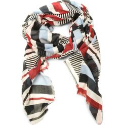 Szal TOMMY HILFIGER - Multistripe Print Scarf AW0AW05222 901. Szaliki i chusty damskie marki Tommy Hilfiger. W wyprzedaży za 129.00 zł.
