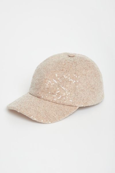 Czapka damska z daszkiem cekinowa PESERICO. Czapki i kapelusze damskie Peserico, bez wzorów. Za 1,379.00 zł.