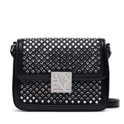 Torebka Armani Exchange. Czarne listonoszki damskie Armani Exchange, bez wzorów, bez dodatków. Za 614.99 zł.