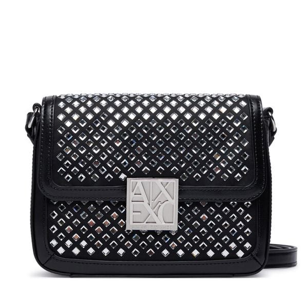 Torebka Armani Exchange. Czarne listonoszki damskie Armani Exchange, bez wzorów, bez dodatków. Za 614.99 zł.