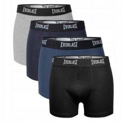 Bawelniane bokserki dla mężczyzn BM004-01. Czarne bokserki męskie Everlast, m, bez wzorów, z bawełny. W wyprzedaży za 69.99 zł.