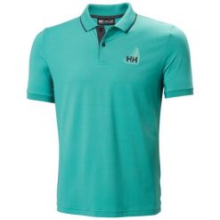 Polo Helly Hansen Figari. Zielone koszulki polo męskie Helly Hansen, s, bez wzorów, bez kołnierzyka, bez ramiączek, żeglarskie. Za 379.00 zł.
