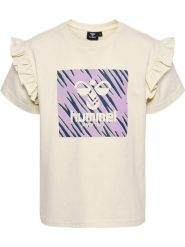 Koszulka dla dziewczynki Hummel Flowy Fuffle. Białe t-shirty i topy dla dziewczynek Hummel, bez wzorów, z bawełny, bez ramiączek. Za 162.50 zł.