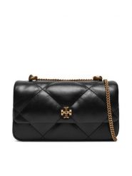 Tory Burch Torebka Mini Kira Diamond Quilt Flap Bag 154710 Czarny. Czarne torebki do ręki damskie Tory Burch, bez wzorów, ze skóry, wizytowe, bez dodatków. Za 1,699.00 zł.