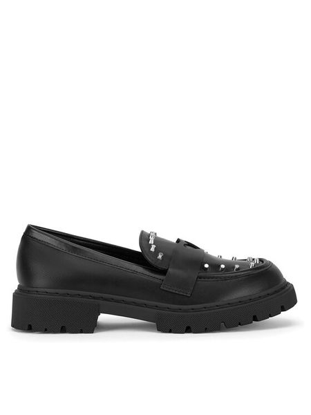 DeeZee Loafersy CS6320-02 Czarny. Czarne półbuty dziewczęce DeeZee, bez wzorów, z syntetyku, bez zapięcia. Za 95.99 zł.