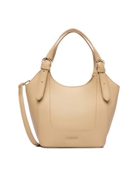 Lasocki Torebka CEO-LSK-M-003-09 Beżowy. Brązowe torebki do ręki damskie Lasocki, bez wzorów, z materiału, bez dodatków. Za 159.99 zł.