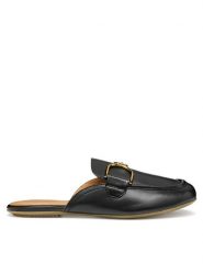 Geox Klapki D Palmaria D55MUA 000TU C9999 Czarny. Czarne klapki damskie Geox, bez wzorów, ze skóry, bez obcasa. Za 299.99 zł.