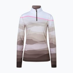 Bluza termoaktywna damska BOGNER FIRE+ICE Ilvy 3. Brązowe bluzy damskie s, bez wzorów, z elastanu, bez kaptura, na golfa. Za 649.99 zł.