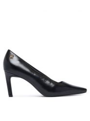 Tommy Hilfiger Szpilki Squared Toe High Heel Lth Pump FW0FW09510 Czarny. Czarne szpilki damskie Tommy Hilfiger, bez wzorów, ze skóry, bez obcasa, bez zapięcia. Za 569.99 zł.