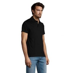 Męska Koszulka Polo Prescott Jersey. Czarne koszulki polo męskie SOL'S, l, bez wzorów, z bawełny, bez ramiączek. Za 77.99 zł.