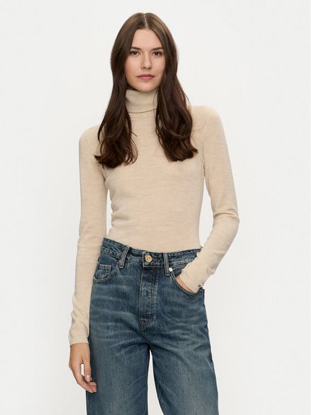 Brązowe bluzy i swetry damskie Tommy Hilfiger, bez rękawów