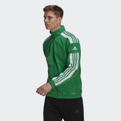 Kurtka adidas Squadra 21 Presentation. Białe kurtki sportowe męskie Adidas, m, bez wzorów, do piłki nożnej. Za 154.00 zł.