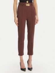 Elisabetta Franchi Spodnie materiałowe PA-132-61E2-V350 Brązowy Regular Fit. Brązowe spodnie materiałowe damskie Elisabetta Franchi, bez wzorów, z materiału. Za 1,489.00 zł.