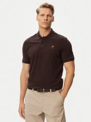 Beverly Hills Polo Club Polo P-SS26M-P4501247 Brązowy ciemny Regular Fit. Brązowe koszulki polo męskie Beverly Hills Polo Club, m, bez wzorów, z bawełny, bez ramiączek. Za 229.99 zł.