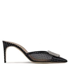 Klapki MALONE SOULIERS. Czarne klapki damskie MALONE SOULIERS, bez wzorów, bez obcasa. Za 2,149.00 zł.