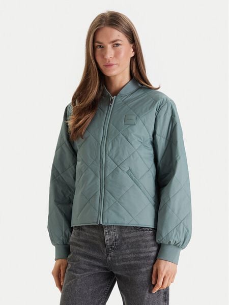Calvin Klein Jeans Kurtka bomber LV147E514G Szary Regular Fit. Szare kurtki damskie Calvin Klein Jeans, m, bez wzorów, z jeansu, bez kaptura. Za 486.99 zł.