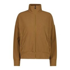 Damski polar CMP. Brązowe bluzy sportowe damskie CMP, bez wzorów, z polaru, bez kaptura, narciarskie. Za 340.00 zł.