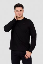 DIESEL Czarny longsleeve męski T-ADJUST-LS-MICRODIV. Czarne bluzki z długim rękawem męskie Diesel, l, bez wzorów, z bawełny, bez kołnierzyka. W wyprzedaży za 299.99 zł.