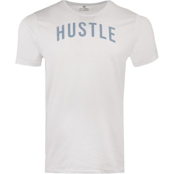 T-shirt ATHL DPT męski — 100% bawełna, dekolt okrągły. Białe koszulki sportowe męskie MEN'S HEALTH, m, bez wzorów, z bawełny, sportowe, bez kołnierzyka. Za 38.99 zł.