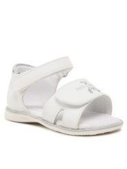 Patrizia Pepe Sandały JP125.30 Biały. Białe sandały dziewczęce Patrizia Pepe, ze skóry, bez zapięcia. Za 319.99 zł.