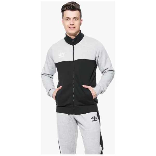 Umbro Bluza Fleece Zip Through , czarny, rozmiar M. Czarne bluzy męskie Umbro, m, bez wzorów, z bawełny, bez kaptura. W wyprzedaży za 99.99 zł.