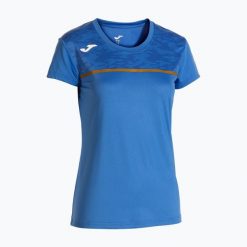Koszulka do biegania damska Joma Record III. Niebieskie koszulki sportowe damskie Joma, l, bez wzorów, z elastanu, bez kołnierzyka, bez ramiączek, do biegania. Za 92.99 zł.