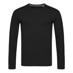 Męska Koszulka Z Długim Rękawem Clive. Czarne koszulki sportowe męskie Stedman, l, bez wzorów, bez kołnierzyka, bez ramiączek, trekkingowe. Za 75.99 zł.