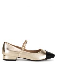 Clara Barson Baleriny WS24040-02 Złoty. Żółte baleriny damskie Clara Barson, bez wzorów, z materiału, bez obcasa. Za 95.99 zł.