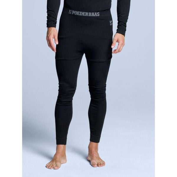 Legginsy termiczne - Męskie - Czarne. Czarne legginsy sportowe męskie POEDERBAAS, m, bez wzorów, z materiału, narciarskie. Za 199.42 zł.