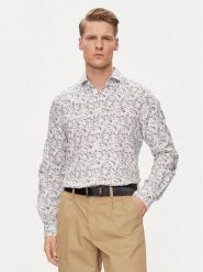 Tommy Hilfiger Koszula MW0MW34631 Biały Slim Fit. Białe koszule męskie Tommy Hilfiger, m, bez wzorów, z bawełny, bez kołnierzyka, bez ramiączek. Za 239.99 zł.