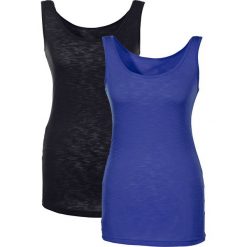 Top (2 szt.) bonprix szafirowo-czarny. Topy damskie marki bonprix. Za 59.98 zł.