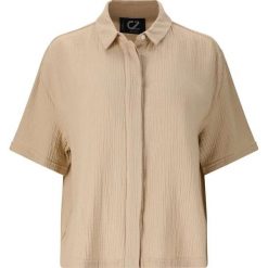 Koszula damska Cruz Melany. Brązowe koszule damskie CRUZ, bez wzorów, sportowe, bez kołnierzyka, bez ramiączek. Za 219.00 zł.