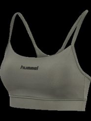 Hummel hmlPRIMA MEDIUM SUPPORT BRA — biustonosz średniego wsparcia. Szare biustonosze Hummel, bez wzorów, z elastanu. Za 191.50 zł.