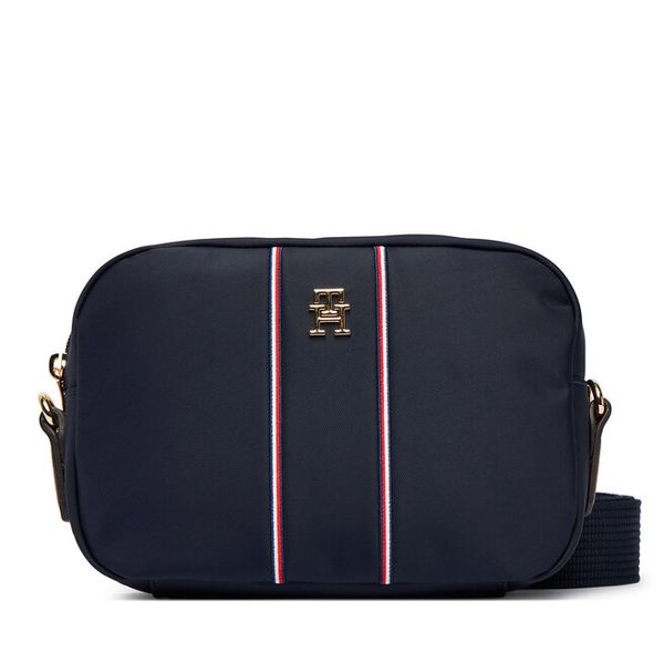 Torebka Tommy Hilfiger. Niebieskie listonoszki damskie Tommy Hilfiger, bez wzorów, bez dodatków. Za 232.99 zł.