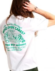 T-shirt Vans VN000PCQWHT1 męski. Białe t-shirty męskie Vans, m, bez wzorów, z materiału, bez kołnierzyka. Za 138.75 zł.