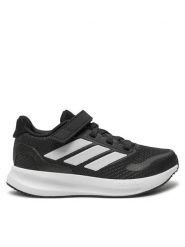 Adidas Sneakersy Runfalcon 5 IE8574 Czarny. Czarne buty sportowe dziewczęce Adidas, bez wzorów, z materiału, bez zapięcia. Za 149.99 zł.