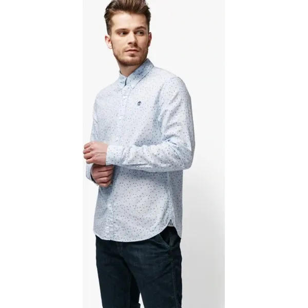 Timberland Koszula Ls Mumford River Chambray Eclectic Microp , niebieski, rozmiar L. Niebieskie koszule męskie Timberland, l, z aplikacjami, z bawełny, klasyczne, bez kołnierzyka, bez ramiączek. W wyprzedaży za 279.99 zł.