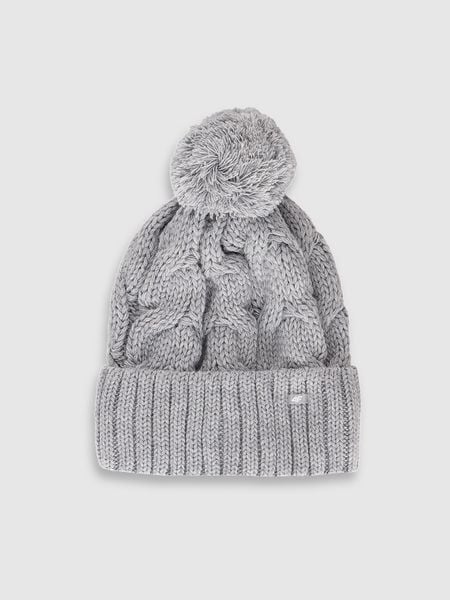 4F Czapka zimowa z dodatkiem wełny damska - szara S. Szare czapki i kapelusze damskie 4f, na zimę, bez wzorów, z wełny, klasyczne. Za 89.99 zł.