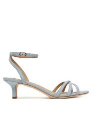 LAUREN RALPH LAUREN Sandały 802P06395004 Niebieski jasny. Niebieskie sandały damskie Lauren Ralph Lauren, bez wzorów, ze skóry, bez obcasa, na szpilce, bez zapięcia. Za 729.99 zł.