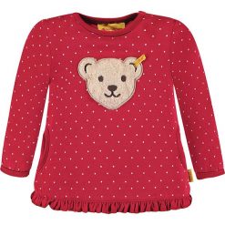 Bluza w kolorze czerwonym. Czerwone bluzy dla dziewczynek marki Steiff, z aplikacjami. W wyprzedaży za 75.95 zł.