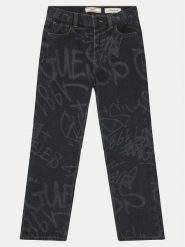 Guess Jeansy L5RA12 D5MU0 Czarny Relaxed Fit. Czarne jeansy dla chłopców Guess, z bawełny. Za 169.99 zł.