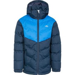 Kurtka zimowa "Luddi" w kolorze niebieskim. Niebieskie buty zimowe chłopięce Trespass Kids, bez wzorów, bez zapięcia. W wyprzedaży za 165.95 zł.