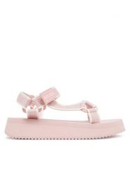 Tommy Jeans Sandały Tjw Eva Sandal EN0EN02747 Różowy. Czerwone sandały damskie Tommy Jeans, bez wzorów, z jeansu, bez obcasa, na płaskiej podeszwie, bez zapięcia. Za 189.99 zł.
