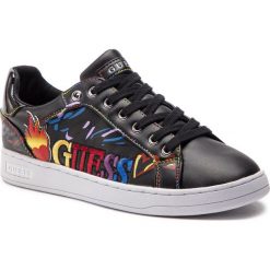 Sneakersy GUESS - FL5CRZ ELE12 BLACK. Czarne półbuty damskie Guess, z aplikacjami, z materiału, bez obcasa, na płaskiej podeszwie, bez zapięcia. W wyprzedaży za 239.00 zł.