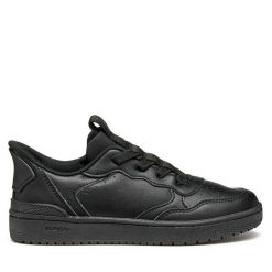 Sneakersy Geox. Czarne trampki i tenisówki chłopięce Geox, bez wzorów, bez zapięcia. Za 269.99 zł.