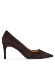 MICHAEL Michael Kors Szpilki Alina 40F2HNMP1S Brązowy. Brązowe szpilki damskie MICHAEL Michael Kors, bez wzorów, ze skóry, bez obcasa, bez zapięcia. Za 629.99 zł.