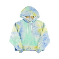 Second life - Bluza damska z żółtym wzorem tie-dye - Stan dobry. Żółte bluzy sportowe damskie Nike, bez wzorów, bez kaptura, na fitness i siłownię. Za 126.86 zł.